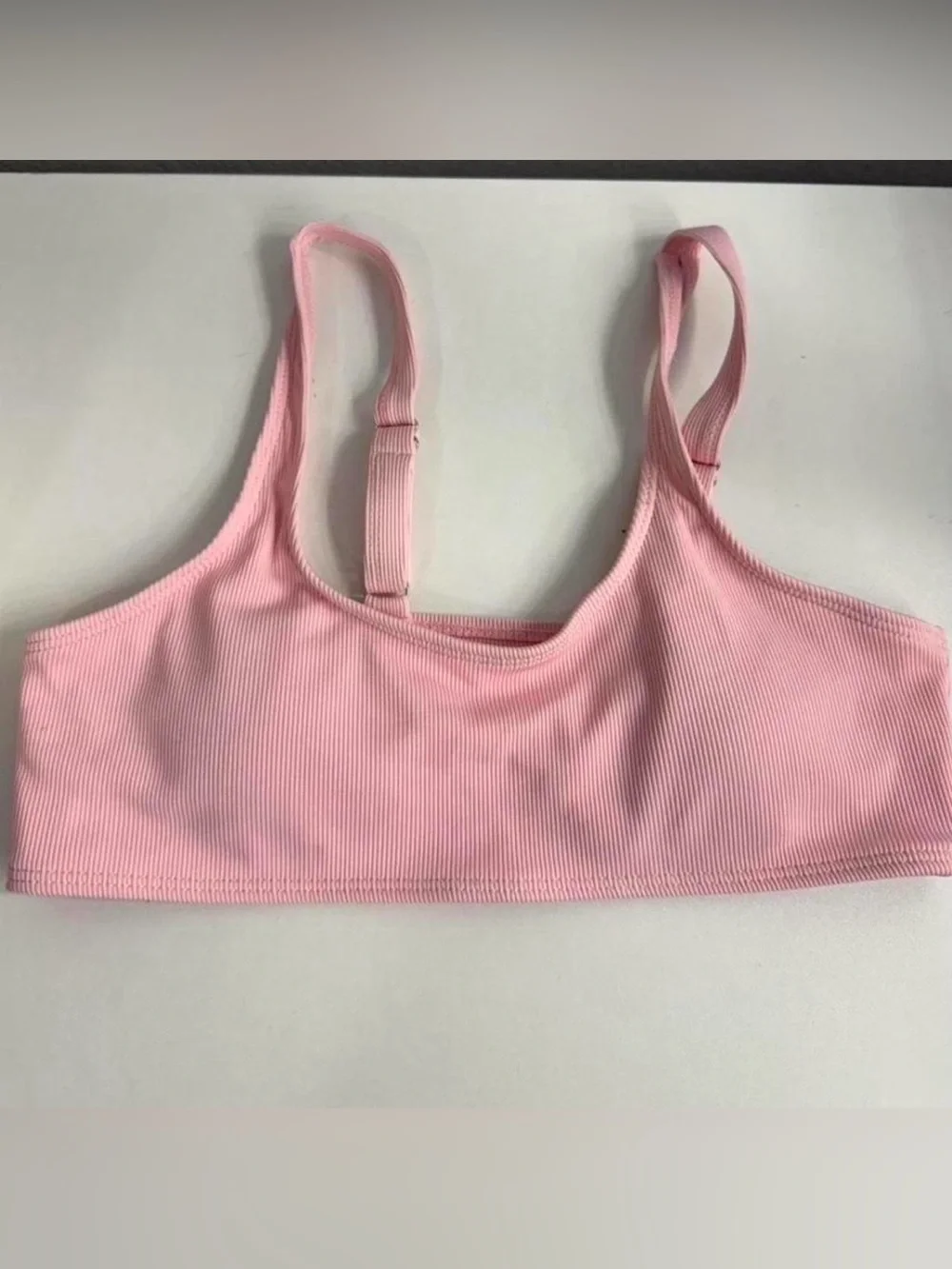 Comfort Ribbed swim top - Pink